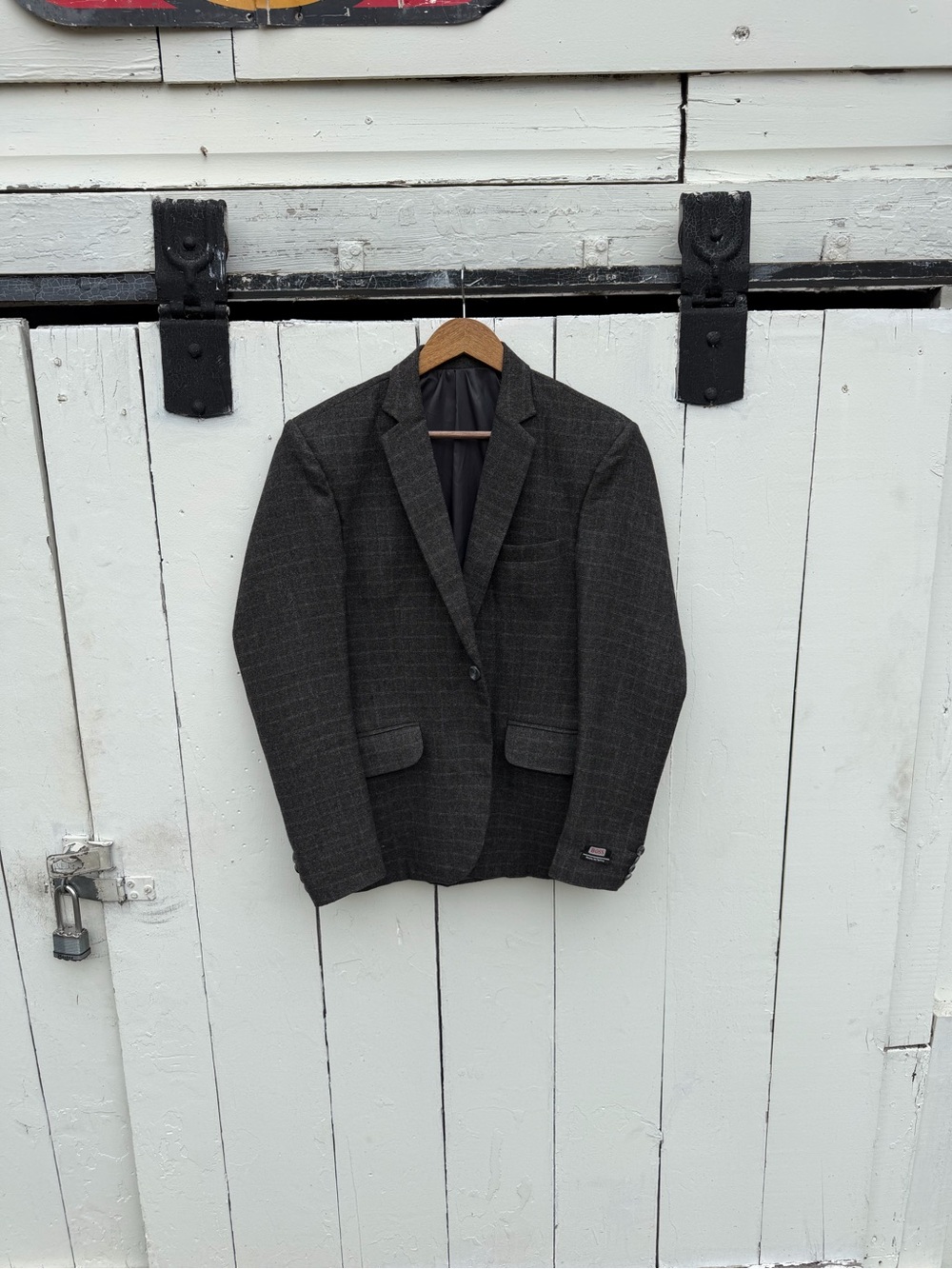 Boss Dark Charcoal Windowpane Sport Coat